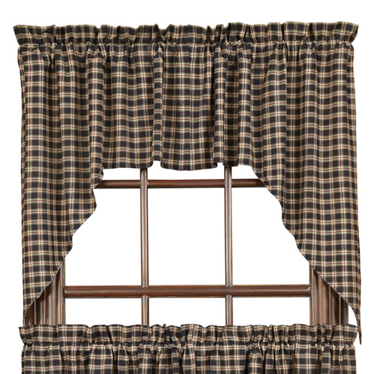Loon Peak® Plaid Swag 36" Window Valance & Reviews Wayfair